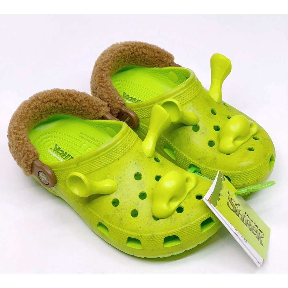 Boys Crocs Shrek Classic Clogs Green Brown Size J2 (Little Boy) - Picture 2 of 4